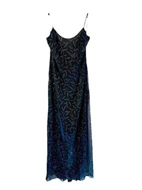 Vintage Y2K Jessica McClintock Iridescent Floral Slip Dress Whimsigoth